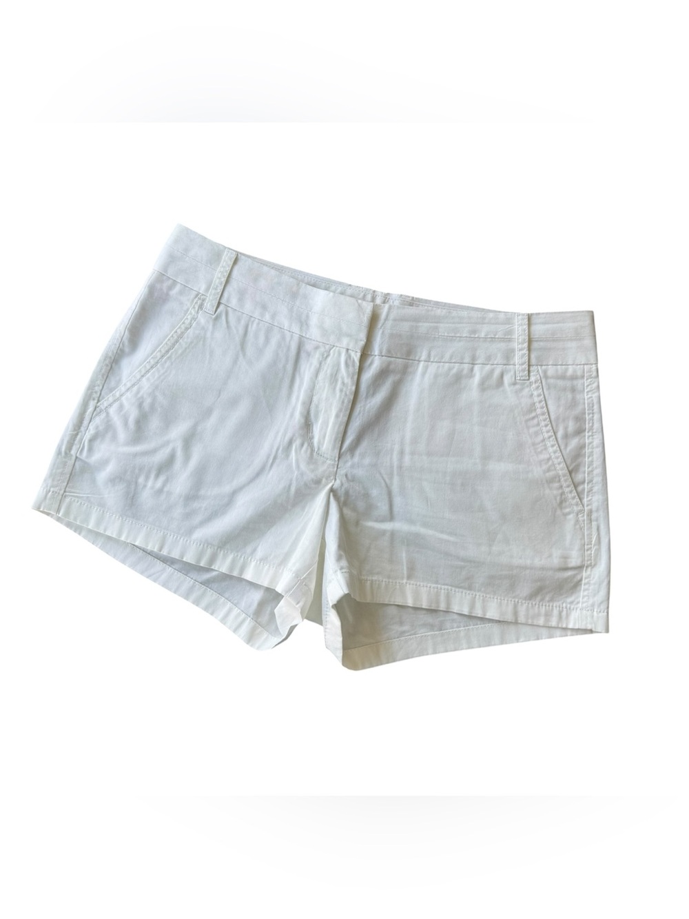 J. Crew White Tailored Chino Shorts